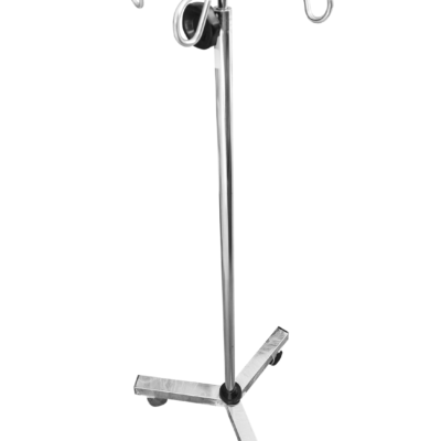 Porta suero de base tripie de 4 ganchos