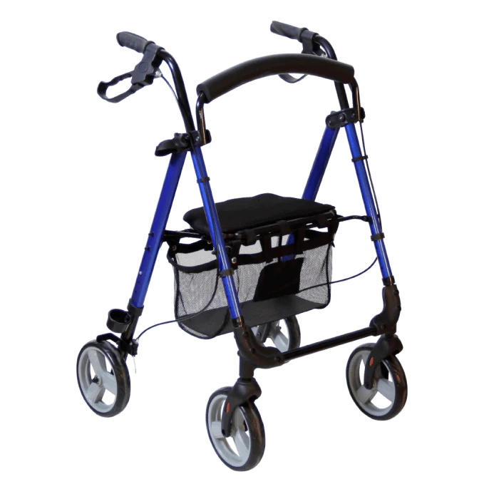 Andadera rollator de aluminio en color azul super confort