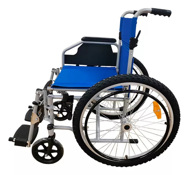 Silla de ruedas todo terreno esmaltada en color azul - Imagen 2