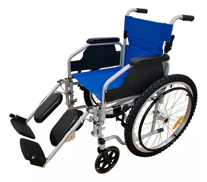 Silla de ruedas todo terreno esmaltada en color azul - Imagen 3