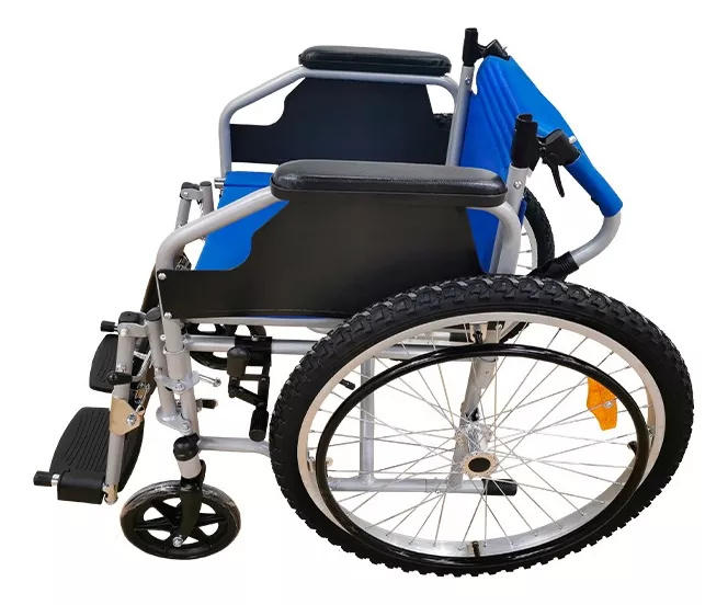 Silla de ruedas todo terreno esmaltada en color azul - Imagen 4