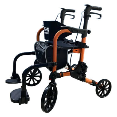 Andadera rollator hibrida en aluminio