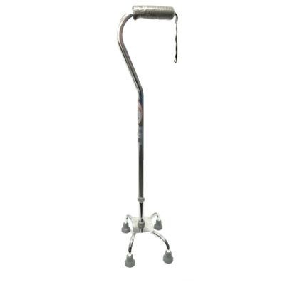 Bastón de 4 apoyos plata