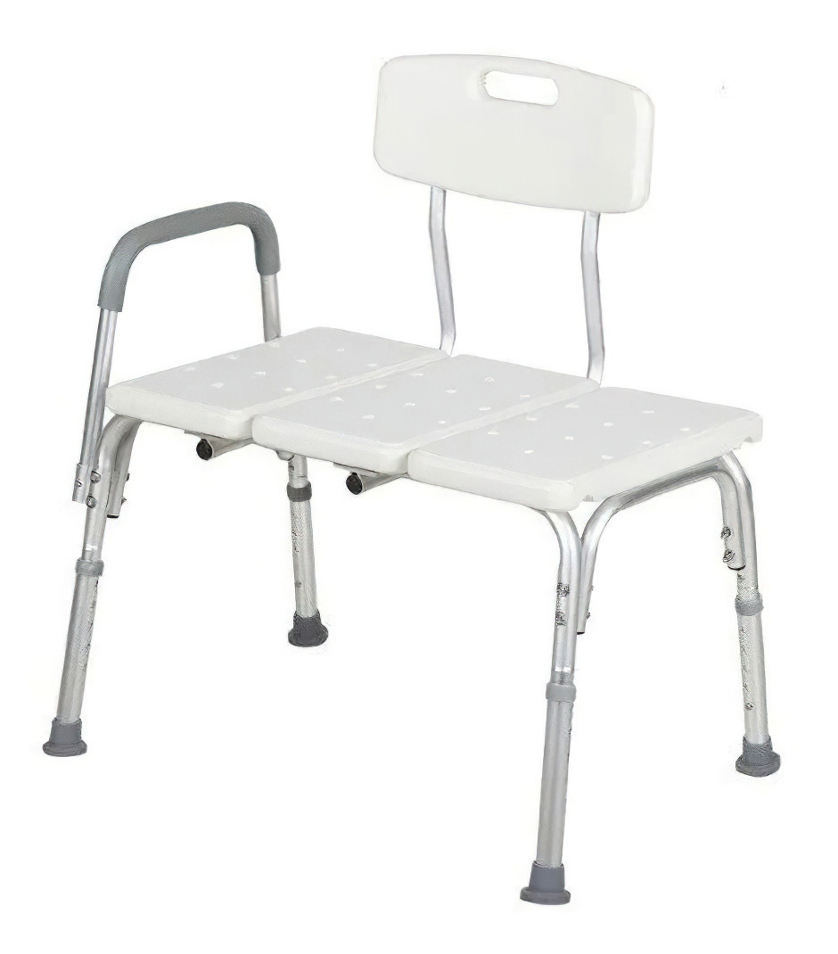 Silla banco ducha en aluminio con extensión y respaldo - Imagen 2