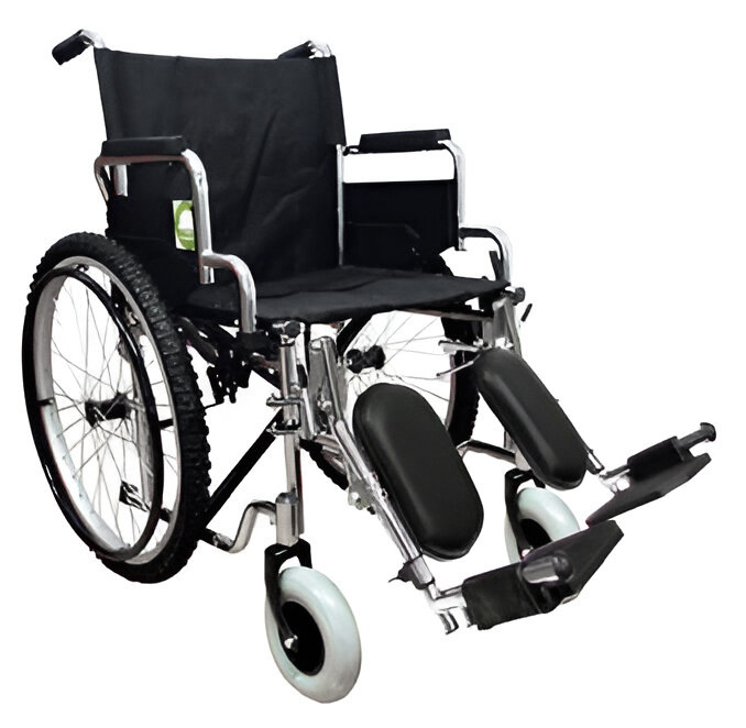 Silla de ruedas neumatica todo terreno cromada 19