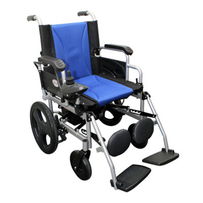 Silla de ruedas electrica compacta con elevapiernas